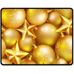 gold christmas ornaments Fleece Blanket (Medium)