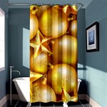 gold christmas ornaments Shower Curtain 36  x 72  (Stall)