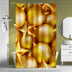 gold christmas ornaments Shower Curtain 48  x 72  (Small)