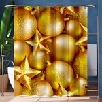 gold christmas ornaments Shower Curtain 60  x 72  (Medium)