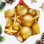 gold christmas ornaments Ornament (Snowflake)