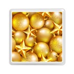 gold christmas ornaments Memory Card Reader (Square)