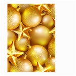 gold christmas ornaments Large Garden Flag (Two Sides)