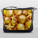 gold christmas ornaments Messenger Bag