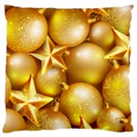 gold christmas ornaments Large Cushion Case (One Side)