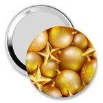 gold christmas ornaments 3  Handbag Mirror