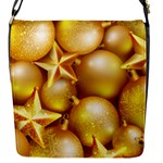 gold christmas ornaments Flap Closure Messenger Bag (S)