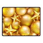 gold christmas ornaments Double Sided Fleece Blanket (Small)