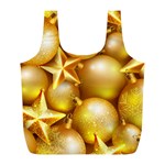 gold christmas ornaments Full Print Recycle Bag (L)