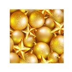 gold christmas ornaments Small Satin Scarf (Square)