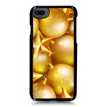 gold christmas ornaments Apple iPhone 8 Seamless Case (Black)