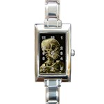 van gogh Skull Rectangle Italian Charm Watch