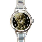 van gogh Skull Round Italian Charm Watch