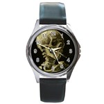 van gogh Skull Round Metal Watch