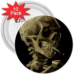 van gogh Skull 3  Button (10 pack)