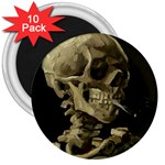 van gogh Skull 3  Magnet (10 pack)