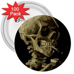 van gogh Skull 3  Button (100 pack)