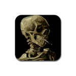 van gogh Skull Rubber Square Coaster (4 pack)