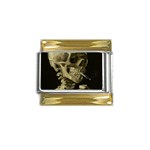 van gogh Skull Gold Trim Italian Charm (9mm)