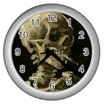 van gogh Skull Wall Clock (Silver)