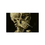 van gogh Skull Sticker (Rectangular)