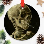 van gogh Skull Round Ornament (Two Sides)