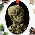 van gogh Skull Oval Ornament (Two Sides)