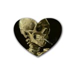 van gogh Skull Rubber Coaster (Heart)