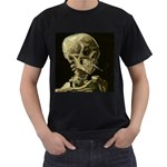 van gogh Skull Men s T-Shirt (Black)