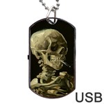 van gogh Skull Dog Tag USB Flash (One Side)