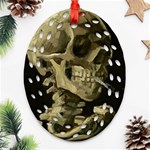 van gogh Skull Oval Filigree Ornament (Two Sides)