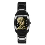 van gogh Skull Stainless Steel Barrel Watch