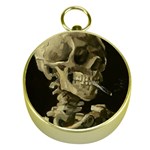 van gogh Skull Gold Compass