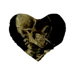 van gogh Skull Standard 16  Premium Flano Heart Shape Cushion 