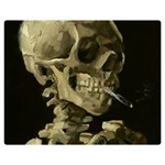 van gogh Skull Double Sided Flano Blanket (Medium)