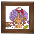 funny thanksgiving turkey Framed Tile