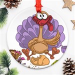 funny thanksgiving turkey Ornament (Round)