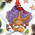 funny thanksgiving turkey Ornament (Star)