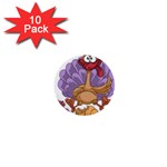 funny thanksgiving turkey 1  Mini Button (10 pack) 