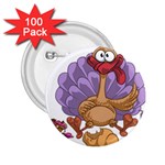 funny thanksgiving turkey 2.25  Button (100 pack)