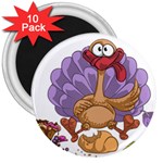 funny thanksgiving turkey 3  Magnet (10 pack)