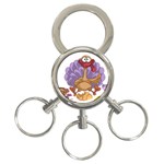 funny thanksgiving turkey 3-Ring Key Chain