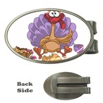 funny thanksgiving turkey Money Clip (Oval)