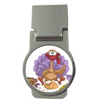 funny thanksgiving turkey Money Clip (Round)