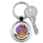 funny thanksgiving turkey Key Chain (Round)