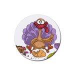 funny thanksgiving turkey Rubber Coaster (Round)