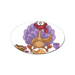 funny thanksgiving turkey Sticker (Oval)