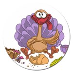 funny thanksgiving turkey Magnet 5  (Round)