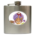 funny thanksgiving turkey Hip Flask (6 oz)