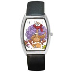 funny thanksgiving turkey Barrel Style Metal Watch